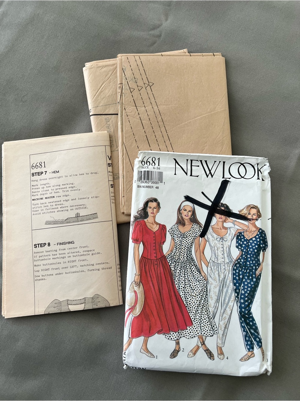 New Look Simplicity Pattern 6681 Drop Waist Dress Jumpsuit size 6-16